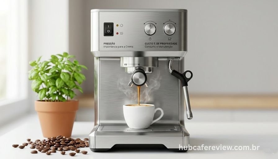 Vista frontal da DeLonghi Dedica Style destacando seu design ultrafino em aço inoxidável escovado