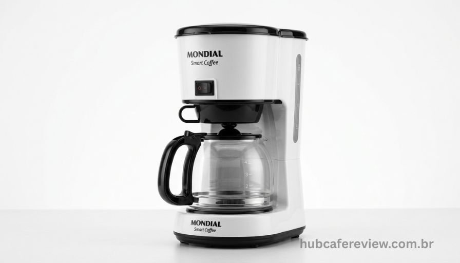 Cafeteira Mondial Smart Coffee compacta 
de filtro permanente em fundo branco
